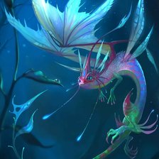 Схема вышивки «Дракон капелька»