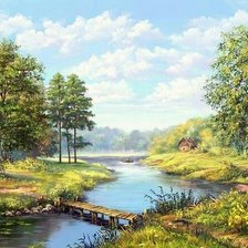 Схема вышивки «пейзаж»