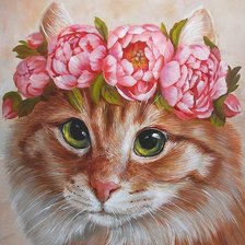 Схема вышивки «кошечка»