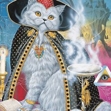 Схема вышивки «кот ученый»