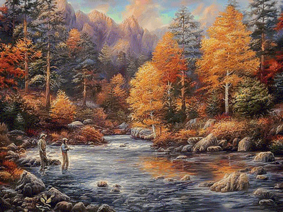 Fly Fishing Legacy. - chuck pinson painter.scenarys.people. - предпросмотр