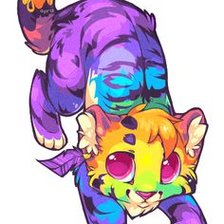 Схема вышивки «Тигренок радужный»