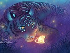 Схема вышивки «Тигр и мышь»