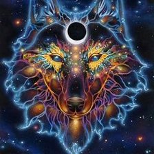 Схема вышивки «Небесный волк»