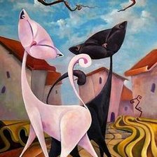 Схема вышивки «Уличные коты»