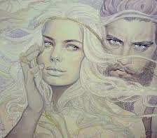 Схема вышивки «Он и она»