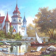 Схема вышивки «замок»