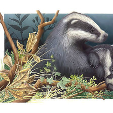 Схема вышивки «Барсуки.»