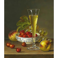 Схема вышивки «Натюрморт с вишней.»