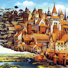 Схема вышивки «Сюрреализм. Замок.»