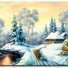 Схема вышивки «зима»