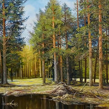 Схема вышивки «Пейзаж. Лес.»