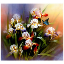 Схема вышивки «ирисы»