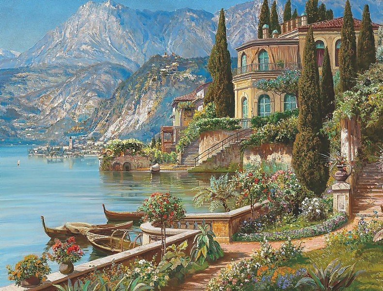 Вид на озеро Комо - оригинал