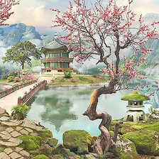 Схема вышивки «Пейзаж.»