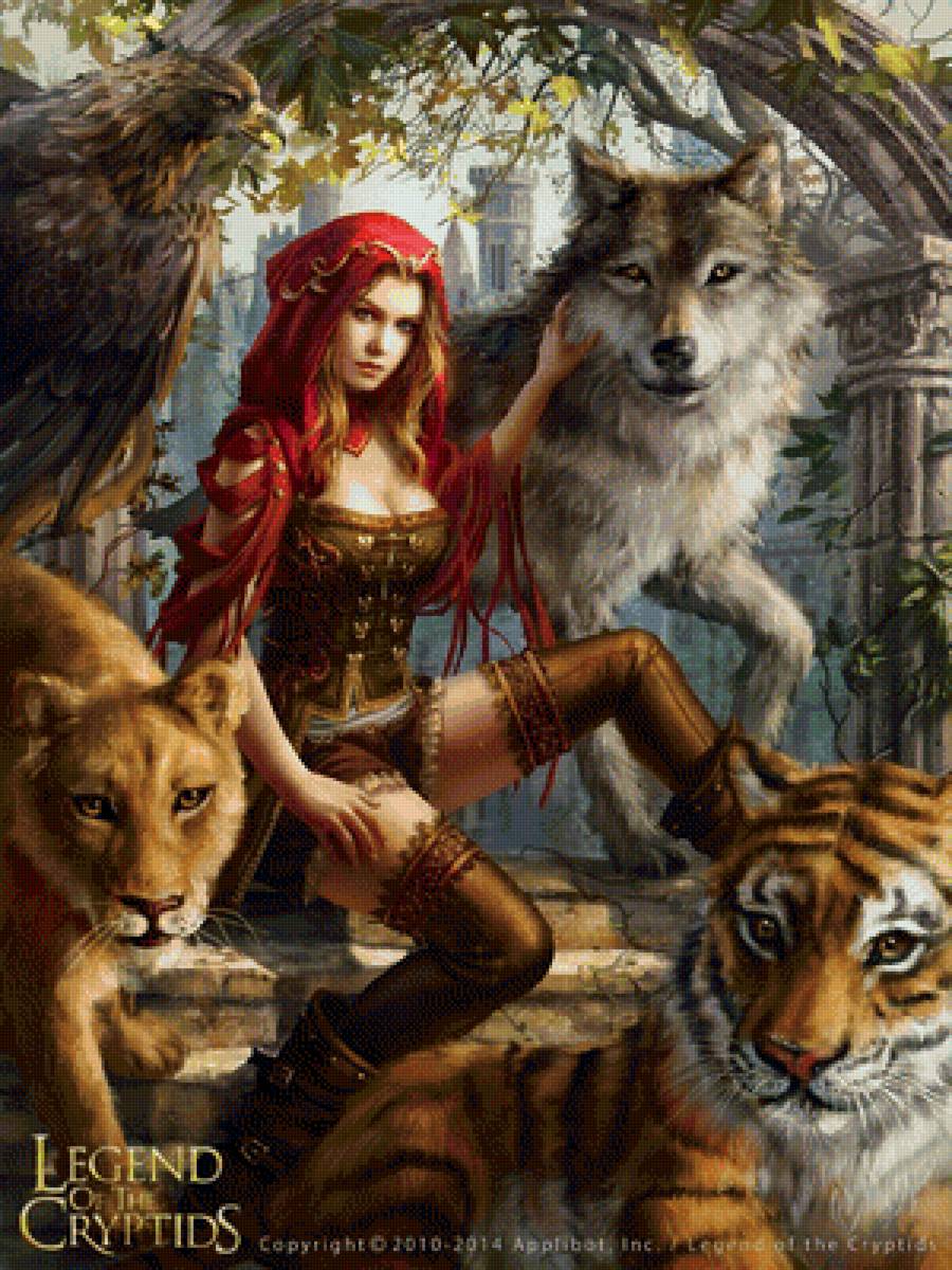 красная шапочка - фентази, девушка - предпросмотр