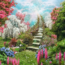 Схема вышивки «дорога в небеса»