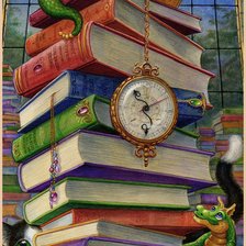 Схема вышивки «ТАК МНОГО КНИГ,ТАК МАЛО ВРЕМЕНИ»