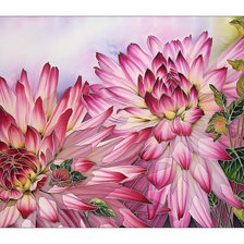 Схема вышивки «Георгины.»