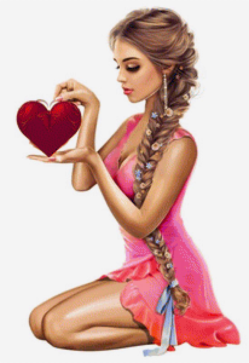 №2060386 - женские образы, девушка, сердце - предпросмотр