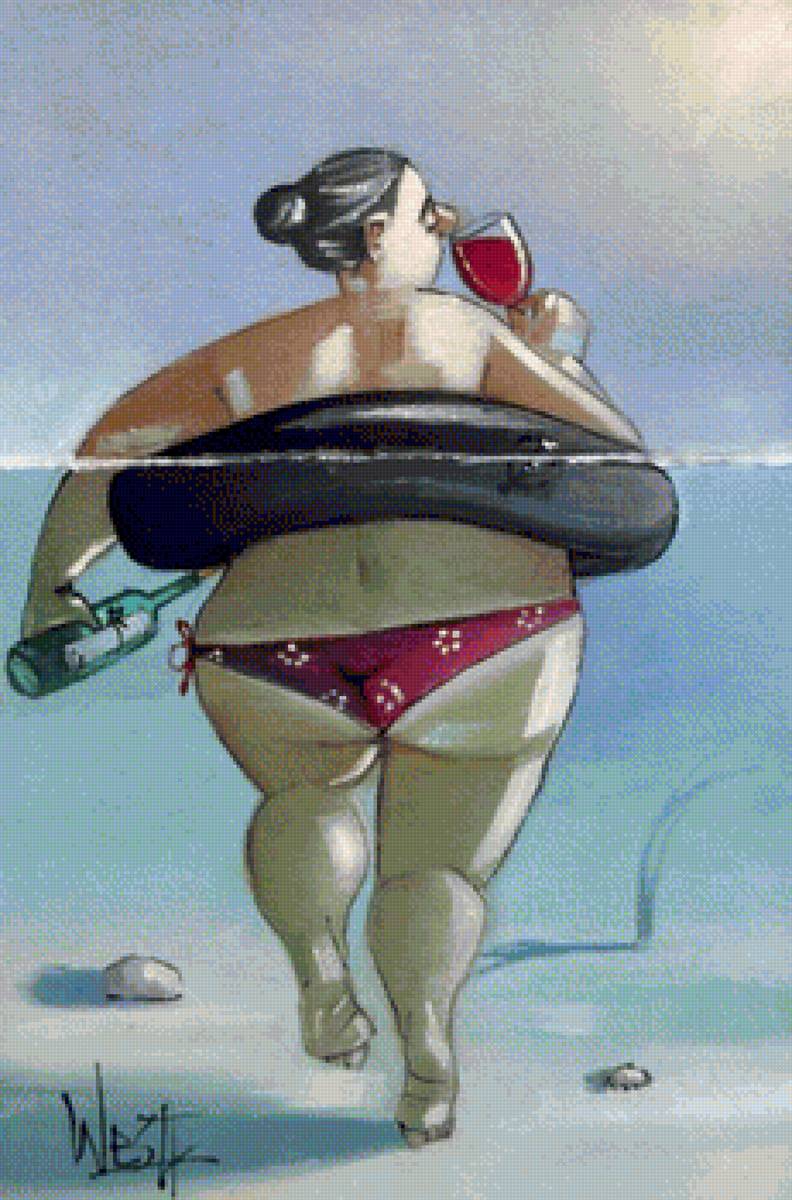 Сообщение в бутылке - люди, картины - предпросмотр