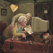 Схема вышивки «СТАРИКИ С КОМПЬЮТЕРОМ»