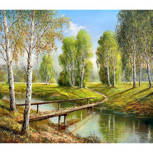 Схема вышивки «Летний пейзаж.»