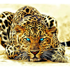 Схема вышивки «Леопард.»