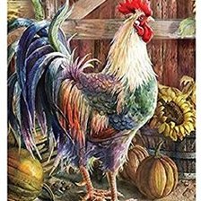 Схема вышивки «Петух и гарбузы»