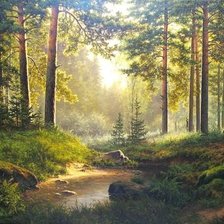 Схема вышивки «пейзаж»