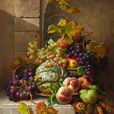 Схема вышивки «Натюрморт. Виноград.»