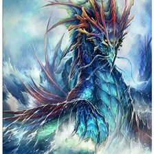 Схема вышивки «водяной дракон»