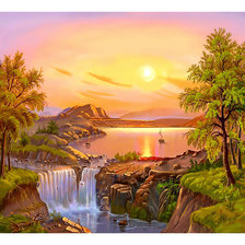 Схема вышивки «Пейзаж.»