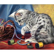 Схема вышивки «Котёнок.»