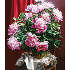 Схема вышивки «Пионы.Букет.»
