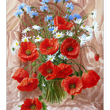 Схема вышивки «Маки.»