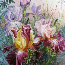 Схема вышивки «цветы»