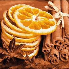 Схема вышивки «сушёные цитрусы и корица»