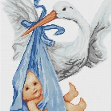 Схема вышивки «Метрика для мальчика»