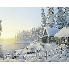 Схема вышивки «Зимний пейзаж.»