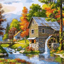 Схема вышивки «мельница»