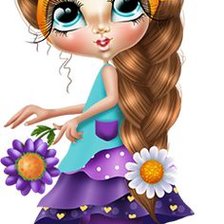 Схема вышивки «Niña de trenza»