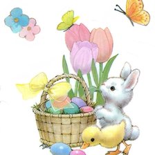 Схема вышивки «пасхальный зайчик 3»