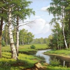 Схема вышивки «пейзаж»