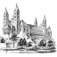 Схема вышивки «старый замок»