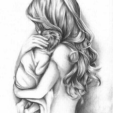 Схема вышивки «Мать с детем»