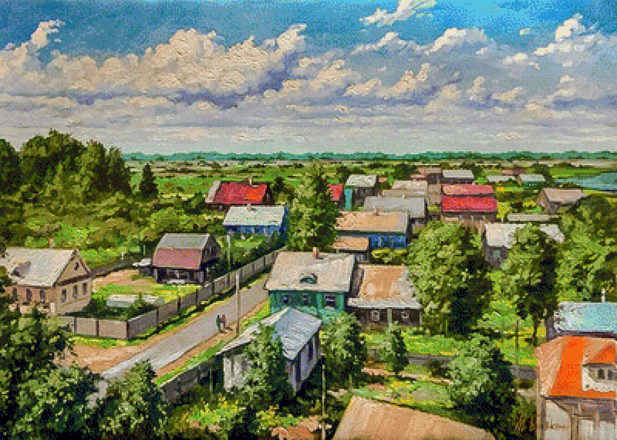 Sunny Village. - mikhail brovkin painter.landscapes.scenarys. - предпросмотр