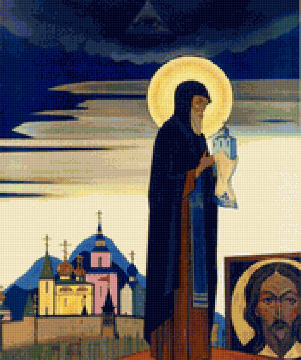 Сергий Радонежский Рерих упрощенная - сергий радонежский рерих - предпросмотр