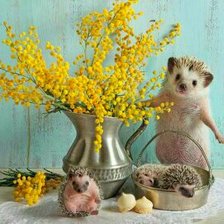 Схема вышивки «Ежики»