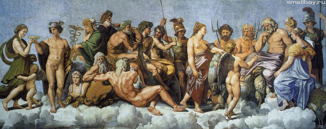 ТОРЖЕСТВО ПСИХЕИ НА ОЛИМПЕ.РАФАЭЛЬ САНТИ - религия, картины - оригинал